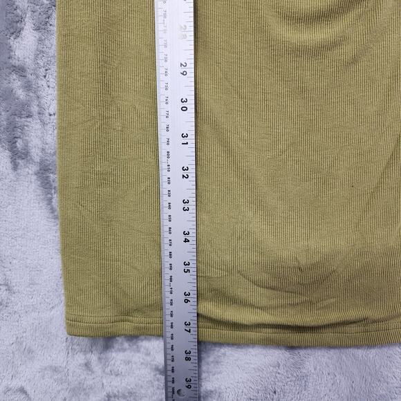 Princess Polly Dress Womens US 12 Green Long Bell Sleeve Square Neck Ribbed Knit - Picture 8 of 9